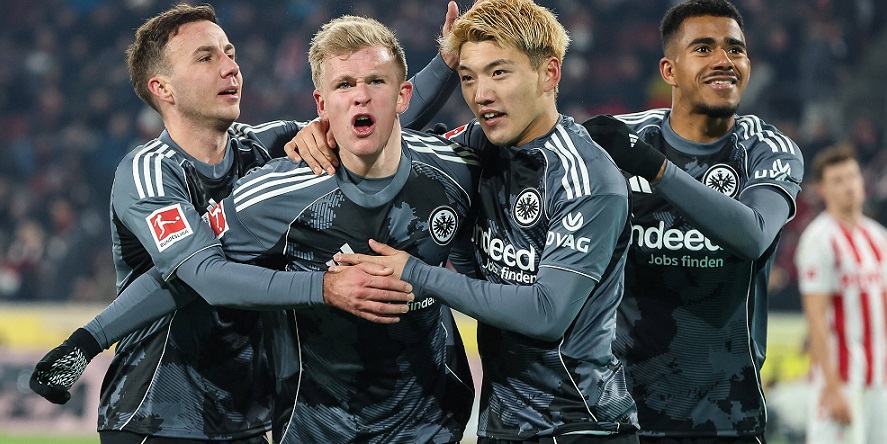 Jonathan Burkardt von Eintracht Frankfurt, hier bei seinem letzten Einsatz gegen den 1. FC Köln, wird noch eine Weile fehlen