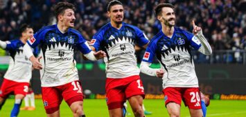 Torjubel Hamburger SV nach Tor zum 2:1 Fabio Vieira Hamburger SV, 20 GER, Hamburger SV vs. VfB Stuttgart, Fussball, 1. Bundesliga, Spieltag 12, Saison 2025/2026, 30.11.2025 DFL REGULATIONS PROHIBIT ANY USE OF PHOTOGRAPHS AS IMAGE SEQUENCES AND/OR QUASI-VIDEO GER, Hamburger SV vs. VfB Stuttgart, Fussball, 1. Bundesliga, Spieltag 12, Saison 2025/2026, 30.11.2025 Hamburg *** Goal celebration Hamburger SV after scoring 2 1 Fabio Vieira Hamburger SV, 20 GER, Hamburger SV vs VfB Stuttgart, Football, 1 Bundesliga, Matchday 12, Season 2025 2026, 30 11 2025 DFL REGULATIONS PROHIBIT ANY USE OF PHOTOGRAPHS AS IMAGE SEQUENCES AND OR QUASI VIDEO GER, Hamburger SV vs VfB Stuttgart, Football, 1 Bundesliga, Matchday 12, Season 2025 2026, 30 11 2025 Hamburg Copyright: xEibner-Pressefoto/MarcelxvonxFehrnx EP_MFN