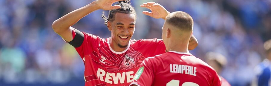 Sport Bilder des Tages Damion Downs 1. FC Koeln bejubelt seinen Treffer zum 0:1 mit Tim Lemperle 1. FC Koeln, 2. Bundesliga, FC Schalke 04 vs 1. FC Köln, Veltins-Arena am 01. September 2024 in Gelsenkirchen, Deutschland. Foto von Marco Steinbrenner/DeFodi Images Damion Downs 1. FC Koeln celebrates after scoring his teams first goal with Tim Lemperle 1. FC Koeln, 2. Bundesliga, FC Schalke 04 vs 1. FC Köln, Veltins-Arena, September 1, 2024 in Gelsenkirchen, Germany. Photo by Marco Steinbrenner/DeFodi Images DFB / DFL REGULATIONS PROHIBIT ANY USE OF PHOTOGRAPHS AS IMAGE SEQUENCES AND/OR QUASI-VIDEO. Defodi-700_schalke_koeln_20240901_020 *** Damion Downs 1 FC Koeln celebrates his goal for 0 1 with Tim Lemperle 1 FC Koeln , 2 Bundesliga, FC Schalke 04 vs 1 FC Köln, Veltins Arena, September 1, 2024 in Gelsenkirchen, Germany Photo by Marco Steinbrenner DeFodi Images Damion Downs 1 FC Koeln celebrates after scoring his teams first goal with Tim Lemperle 1 FC Koeln , 2 Bundesliga, FC Schalke 04 vs 1 FC Köln, Veltins Arena, September 1, 2024 in Gelsenkirchen, Germany Photo by Marco Steinbrenner DeFodi Images DFB DFL REGULATIONS PROHIBIT ANY USE OF PHOTOGRAPHS AS IMAGE SEQUENCES AND OR QUASI VIDEO Defodi 700 schalke koeln 20240901 020 Defodi-700 DFB / DFL REGULATIONS PROHIBIT ANY USE OF PHOTOGRAPHS AS IMAGE SEQUENCES AND/OR QUASI-VIDEO.