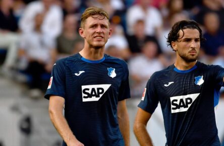 Wouter Burger und Leon Avdullahu von der TSG Hoffenheim