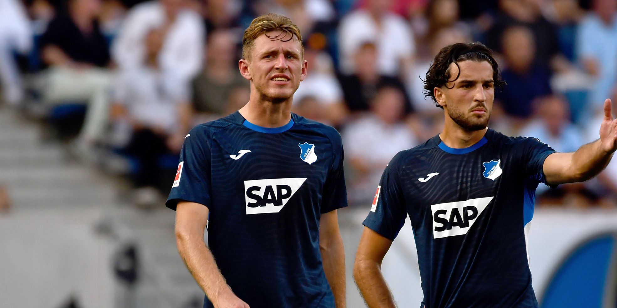 Wouter Burger und Leon Avdullahu von der TSG Hoffenheim
