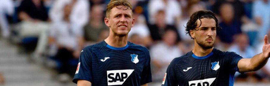 Wouter Burger und Leon Avdullahu von der TSG Hoffenheim