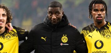 Deutschland: 1. Bundesliga 2025/26, 15. Spieltag - Borussia Dortmund vs. Borussia M gladbach - 19.12.2025 - Signal Iduna Park Dortmund, Nordrhein-Westfalen Fabio Silva Borussia Dortmund, 21 Carney Chukwuemeka Borussia Dortmund, 17 Serhou Guirassy Borussia Dortmund, 9 *** Germany 1 Bundesliga 2025 26, 15 Matchday Borussia Dortmund vs Borussia M gladbach 19 12 2025 Signal Iduna Park Dortmund, North Rhine-Westphalia Fabio Silva Borussia Dortmund, 21 Carney Chukwuemeka Borussia Dortmund, 17 Serhou Guirassy Borussia Dortmund, 9 Copyright: xCelinaxLeiersx