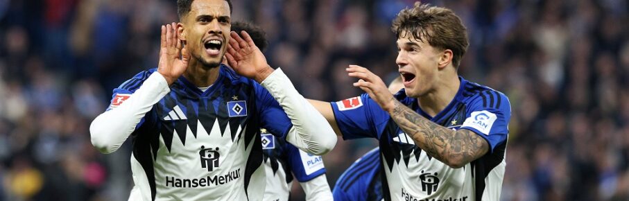 Bundesliga 12. Spieltag Hamburger SV -VfB Stuttgart im Volksparkstadion 30.11.2025 Hamburger SV - VfB Stuttgart 1 - 0 Torjubel Robert Glatzel Hamburger SV, Luka Vuskovic Hamburger SV DFL REGULATIONS PROHIBIT ANY USE OF PHOTOGRAPHS AS IMAGE SEQUENCES AND/OR QUASI-VIDEO *** Bundesliga 12 Matchday Hamburger SV VfB Stuttgart at Volksparkstadion 30 11 2025 Hamburger SV VfB Stuttgart 1 0 Goal celebration Robert Glatzel Hamburger SV , Luka Vuskovic Hamburger SV DFL REGULATIONS PROHIBIT ANY USE OF PHOTOGRAPHS AS IMAGE SEQUENCES AND OR QUASI VIDEO