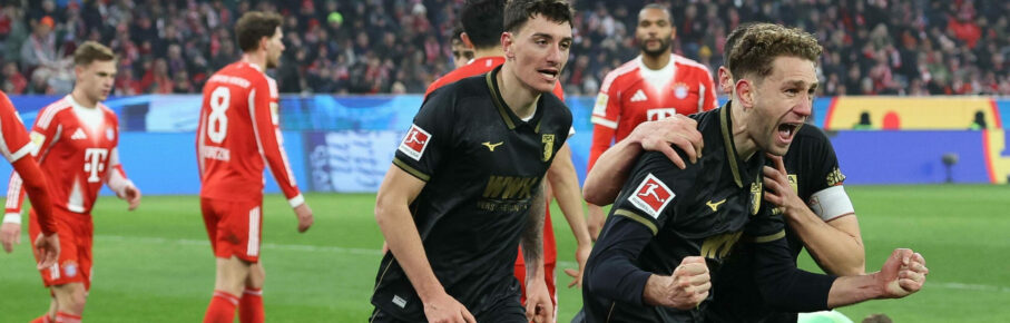 Torjubel von Arthur Chaves 34 FC Augsburg zum Ausgleich 1:1, FC Bayern Muenchen vs. FC Augsburg, Fussball, 1. Bundesliga, 19. Spieltag, 24.01.2026 DFB regulations prohibit any use of photographs as image sequences and/or quasi-video Muenchen Bayern Deutschland *** Goal celebration by Arthur Chaves 34 FC Augsburg to equalize 1 1, FC Bayern Muenchen vs FC Augsburg, Football, 1 Bundesliga, 19 Matchday, 24 01 2026 DFB regulations prohibit any use of photographs as image sequences and or quasi video Muenchen Bayern Germany Copyright: xkolbert-press/ChristianxKolbertx