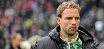 25.10.2025 Moenchengladbach Fussball, Herren, Saison 2025/2026, Borussia Moenchengladbach vs. Bayern Muenchen Marvin Friedrich Gladbach DFL regulations prohibit any use of photographs as image sequences and/or quasi-video. Borussia-Park NRW Deutschland *** 25 10 2025 Moenchengladbach Football, Men, Season 2025 2026, Borussia Moenchengladbach vs Bayern Muenchen Marvin Friedrich Gladbach DFL regulations prohibit any use of photographs as image sequences and or quasi video Borussia Park NRW Germany