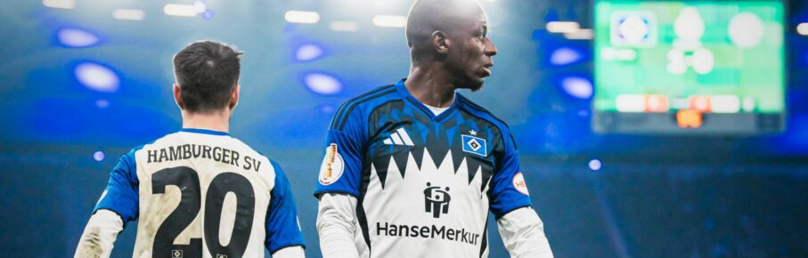 Jean-Luc Dompe und Fabio Vieira vom HSV