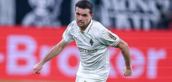 07.02.2026, Fußball, Borussia Mönchengladbach - Bayer 04 Leverkusen, 1. Fußball Bundesliga, 21.Spieltag, Borussia-Park, Saison 2025 2026: Kevin Stöger Borussia Mönchengladbach 07 DFB regulations prohibit any use of photographs as image sequences and or quasi-video. Nordrhein-Westfalen Deutschland *** 07 02 2026, Football, Borussia Mönchengladbach Bayer 04 Leverkusen, 1 Soccer Bundesliga, 21 Matchday, Borussia Park, Season 2025 2026 Kevin Stöger Borussia Mönchengladbach 07 DFB regulations prohibit any use of photographs as image sequences and or quasi video Nordrhein Westfalen Germany