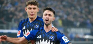 Deutschland: Fussball Bundesliga 2025/26, 13. Spieltag Hamburger SV vs SV Werder Bremen Volksparkstadion - Hamburg: Torjubel Fabio Vieira / Fabio Vieira Hamburger SV, 20 Nicolai Remberg Hamburger SV, 21 Hamburg Volksparkstadion *** Germany Soccer Bundesliga 2025 26, 13 Matchday Hamburger SV vs SV Werder Bremen Volksparkstadion Hamburg Goal celebration Fabio Vieira Fabio Vieira Hamburger SV, 20 Nicolai Remberg Hamburger SV, 21 Hamburg Volksparkstadion Copyright: xAymanxAlahmedx