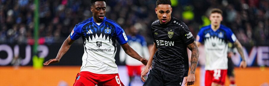 Albert Sambi Lokonga Hamburger SV, 06, Nikolas Nartey VfB Stuttgart, 28 GER, Hamburger SV vs. VfB Stuttgart, Fussball, 1. Bundesliga, Spieltag 12, Saison 2025/2026, 30.11.2025 DFL REGULATIONS PROHIBIT ANY USE OF PHOTOGRAPHS AS IMAGE SEQUENCES AND/OR QUASI-VIDEO GER, Hamburger SV vs. VfB Stuttgart, Fussball, 1. Bundesliga, Spieltag 12, Saison 2025/2026, 30.11.2025 Hamburg *** Albert Sambi Lokonga Hamburger SV, 06 , Nikolas Nartey VfB Stuttgart, 28 GER, Hamburger SV vs VfB Stuttgart, Football, 1 Bundesliga, Matchday 12, Season 2025 2026, 30 11 2025 DFL REGULATIONS PROHIBIT ANY USE OF PHOTOGRAPHS AS IMAGE SEQUENCES AND OR QUASI VIDEO GER, Hamburger SV vs VfB Stuttgart, Football, 1 Bundesliga, Matchday 12, Season 2025 2026, 30 11 2025 Hamburg Copyright: xEibner-Pressefoto/MarcelxvonxFehrnx EP_MFN