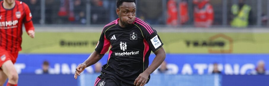 Fussball, 1. Bundesliga, 21. Spieltag, 2025/2026, 1. FC Heidenheim vs. Hamburger SV, 07.02.2026, Voith-Arena, Heidenheim, Deutschland, Philip OTELE Hamburger SV 27 Heidenheim Voith-Arena Baden-Württemberg Deutschland *** Soccer, 1 Bundesliga, 21 Matchday, 2025 2026, 1 FC Heidenheim vs Hamburger SV, 07 02 2026, Voith Arena, Heidenheim, Germany, Philip OTELE Hamburger SV 27 Heidenheim Voith Arena Baden Württemberg Germany Copyright: xGaetanoxDixRosax