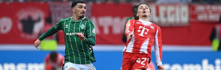 Cameron Puertas von Werder Bremen gegen den FC Bayern
