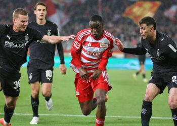 Ilyas Ansah von Union Berlin gegen Gladbach