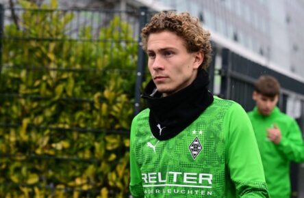 Hugo Bolin bei seinem ersten Training für Borussia Mönchengladbach.