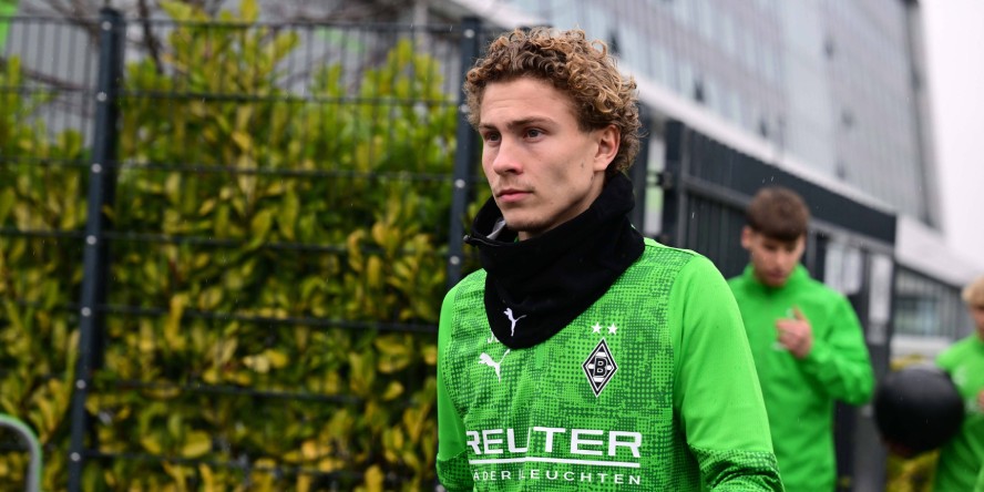 Hugo Bolin bei seinem ersten Training für Borussia Mönchengladbach.