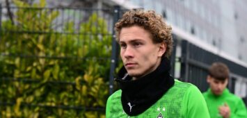 Hugo Bolin bei seinem ersten Training für Borussia Mönchengladbach.