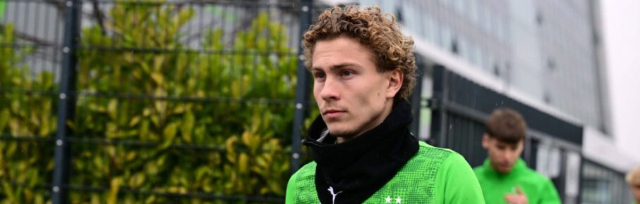 Hugo Bolin bei seinem ersten Training für Borussia Mönchengladbach.