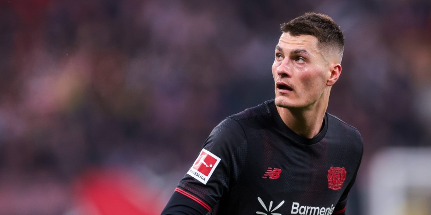 Patrik Schick beim 4:0-Heimsieg von Bayer 04 Leverkusen über den FC St. Pauli.