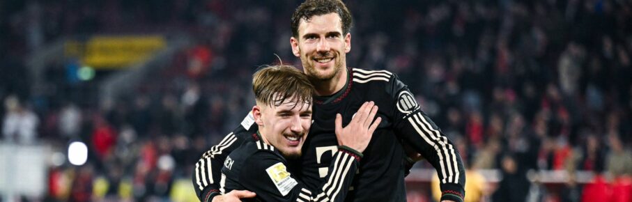 Leon Goretzka und Lennart Karl vom FC Bayern München