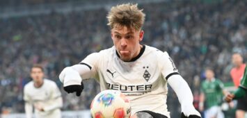 Luca Netz im Spiel Gladbach - Werder Bremen