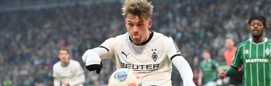 Luca Netz im Spiel Gladbach - Werder Bremen