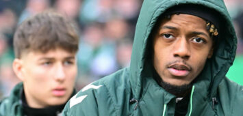 GER, 1. FBL, SV Werder Bremen vs FC Bayern Muechen / 14.02.2026, Weserstadion, Bremen, GER, 1. FBL, SV Werder Bremen vs FC Bayern Muechen im Bild Mbangula Samuel SV Werder Bremen 07 *** GER, 1 FBL, SV Werder Bremen vs FC Bayern Muechen 14 02 2026, Weserstadion, Bremen, GER, 1 FBL, SV Werder Bremen vs FC Bayern Muechen in picture Mbangula Samuel SV Werder Bremen 07 nordphotoxGmbHxx/xKokenge nph00001