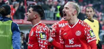 Nadiem Amiri und Phillip Tietz vom 1. FSV Mainz 05