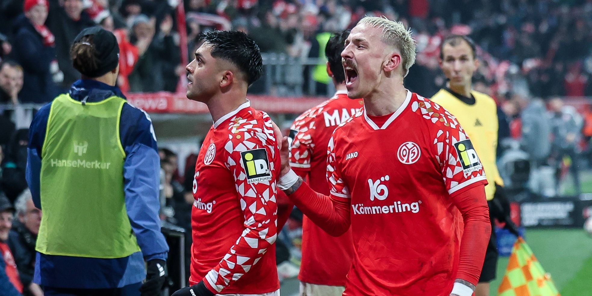 Nadiem Amiri und Phillip Tietz vom 1. FSV Mainz 05