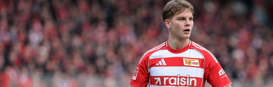 Andras Schäfer / Portrait Porträt / Einzelbild / close up / Aktion / Oberkörper / / Fußball Fussball / Bundesliga Herren DFL / 23. Spieltag Saison 2025/2026 / 21.02.2026 / 1.FC Union Berlin FCU vs. Bayer 04 Leverkusen / DFL regulations prohibit any use of photographs as image sequences and/or quasi-video. / *** Andras Schäfer Portrait Portrait Single image close up Action Upper body Sport Football Soccer Bundesliga Men DFL 23 Matchday Season 2025 2026 21 02 2026 1 FC Union Berlin FCU vs Bayer 04 Leverkusen DFL regulations prohibit any use of photographs as image sequences and or quasi video