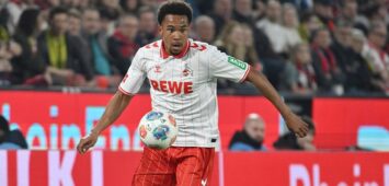 Youssoupha Niang 1.FC Koeln 07.03.2026, Fussball 1. Bundesliga, Saison 2025/2026, 25. Spieltag, 1. FC Köln - Borussia Dortmund 1:2 DFL regulations prohibit any use of photographs as image sequences and/or quasi-video Koeln RheinEnergieStadion Nordrhein Westfalen Deutschland Team2