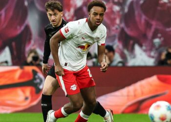 Assan Quedraogo (hier gegen den VfB Stuttgart) steht bei RB Leipzig vor dem Comeback