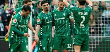 Tor zum 2:0, Leonardo Bittencourt SV Werder Bremen, 10, Cameron Puertas SV Werder Bremen, 18, Marco Friedl SV Werder Bremen, 32, Olivier Deman SV Werder Bremen, 02, GER, SV Werder Bremen vs 1. FC Heidenheim, Fussball, Bundesliga, Spieltag 24, Saison 2025/2026, 28.02.2026 DFL REGULATIONS PROHIBIT ANY USE OF PHOTOGRAPHS AS IMAGE SEQUENCES AND/OR QUASI-VIDEO GER, SV Werder Bremen vs 1. FC Heidenheim, Fussball, Bundesliga, Spieltag 24, Saison 2025/2026, 28.02.2026 Bremen *** Goal for 2 0, Leonardo Bittencourt SV Werder Bremen, 10 , Cameron Puertas SV Werder Bremen, 18 , Marco Friedl SV Werder Bremen, 32 , Olivier Deman SV Werder Bremen, 02 , GER, SV Werder Bremen vs 1 FC Heidenheim, Soccer, Bundesliga, Matchday 24, Season 2025 2026, 28 02 2026 DFL REGULATES PROHIBIT ANY USE OF PHOTOGRAPHS AS IMAGE SEQUENCES AND OR QUASI VIDEO GER, SV Werder Bremen vs 1 FC Heidenheim, Football, Bundesliga, Matchday 24, Season 2025 2026, 28 02 2026 Bremen Copyright: xEibner-Pressefoto/MaxxVincenx EP_MVN