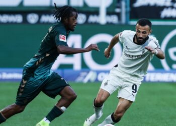 Franck Honorat im Spiel von Gladbach gegen Werder Bremen