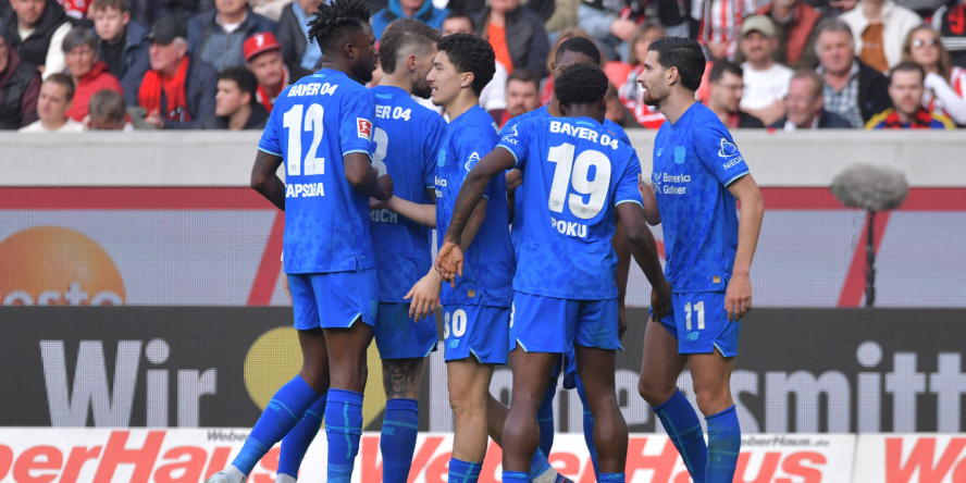 Die Werkself beim 3:3 in Freiburg.