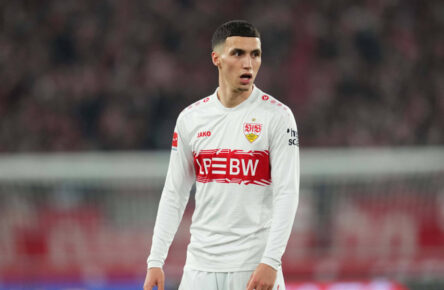 VfB Stuttgarts Bilal El Khannouss beim Heimspiel gegen RB Leipzig.