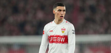 VfB Stuttgarts Bilal El Khannouss beim Heimspiel gegen RB Leipzig.