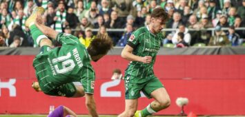 Olivier Deman und Jovan Milosevic von Werder Bremen