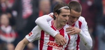 Jakub Kaminski und Said El Mala vom 1. FC Köln