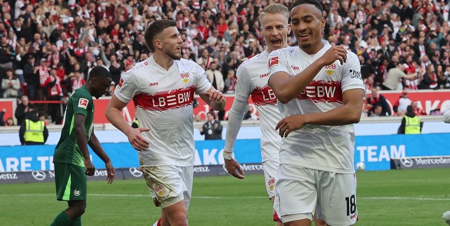 Gemeinsam mit dem VfB Stuttgart erfolgreich: Demirovic, Führich und Leweling