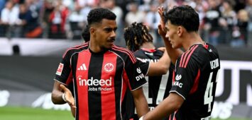 Can Uzun und Ansgar Knauff von Eintracht Frankfurt