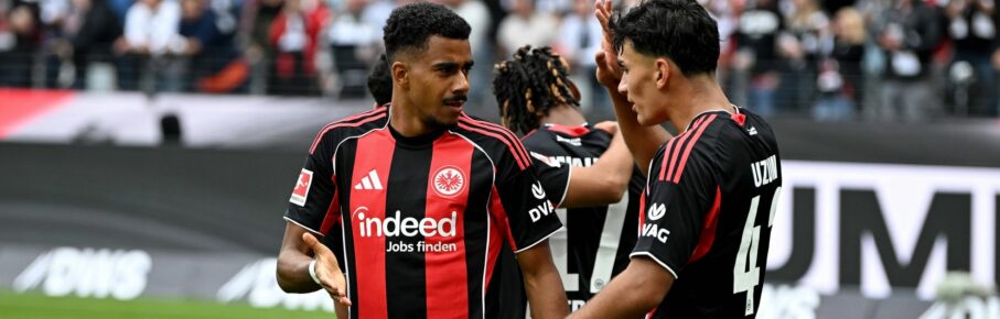 Can Uzun und Ansgar Knauff von Eintracht Frankfurt