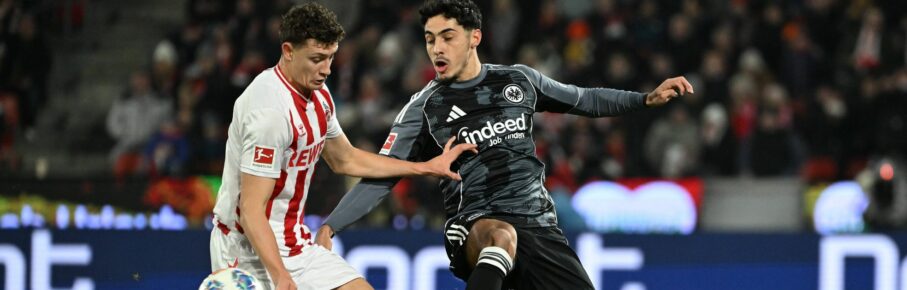 Eric Martel vom 1. FC Köln und Fares Chaibi von Eintracht Frankfurt