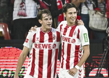 Jakub Kaminski und Denis Huseinbasic vom 1. FC Köln