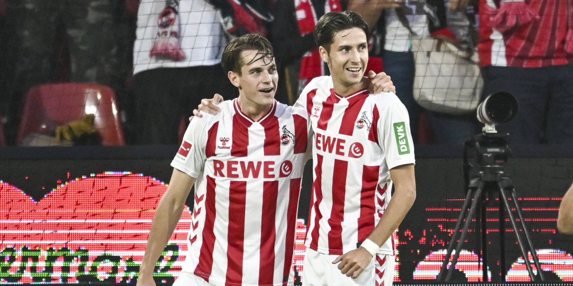 Jakub Kaminski und Denis Huseinbasic vom 1. FC Köln