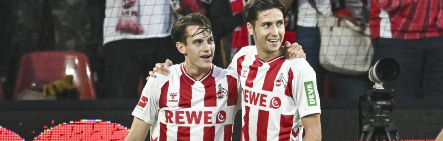 Jakub Kaminski und Denis Huseinbasic vom 1. FC Köln