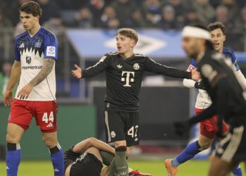 Vor dem 34. Spieltag bei Comunio gefragt: Luka Vuskovic (HSV) und Lennart Karl (Bayern München)