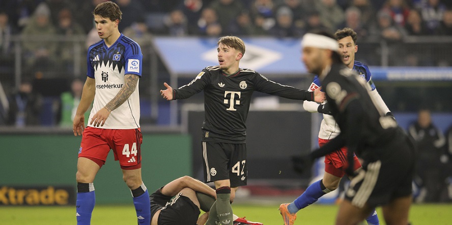 Vor dem 34. Spieltag bei Comunio gefragt: Luka Vuskovic (HSV) und Lennart Karl (Bayern München)