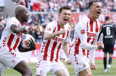 Transfergerücht: Kristoffer Lund (Bildmitte) muss den 1. FC Köln wohl verlassen