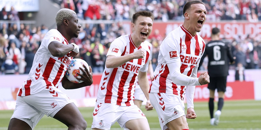 Transfergerücht: Kristoffer Lund (Bildmitte) muss den 1. FC Köln wohl verlassen