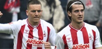 Said El Mala Koeln 13 jubelt nach dem Tor zum 1:0 mit der Mannschaft mit Jakub Kaminski Koeln 16 12.04.2026  Fussball  1. FC Koeln vs SV Werder Bremen, Rheinenergiestadion, Koeln, DFB/DFL REGULATIONS PROHIBIT ANY USE OF PHOTOGRAPHS AS IMAGE SEQUENCES AND/OR QUASI-VIDEO *** Said El Mala Koeln 13 celebrates after scoring the 1 0 goal with the team with Jakub Kaminski Koeln 16 12 04 2026  Football  1 FC Koeln vs SV Werder Bremen, Rheinenergiestadion, Koeln, DFB DFL REGULATIONS PROHIBIT ANY USE OF PHOTOGRAPHS AS IMAGE SEQUENCES AND OR QUASI VIDEO Copyright: xpepphotox/xHorstxMauelshagenx pep00321, pep_20260412_hm_333285